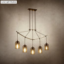 GobekUsa Industrial Metal Black Island Light Fixture with Mesh Bell Shades - 5/7-Head Hanging Ceiling Lamp