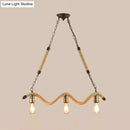 GobekUsa Industrial Metal Island Pendant Light Fixture with Exposed Bulbs - Beige, 3 Lights
