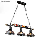 GobekUsa Industrial Metal Island Pendant Light Fixture with Shaded Design and Billiard Decoration