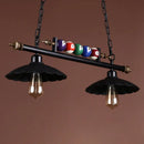 GobekUsa Industrial Metal Island Pendant Light Fixture with Shaded Design and Billiard Decoration