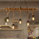 GobekUsa Industrial Metal Mesh Bell Pendant Light - Black, with Hanging Rope & 3/5 Bulbs - Restaurant Island Lighting