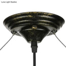 GobekUsa Industrial Metal Pendant Lamp with Bare Bulb - 5 Bulb Antique Brass Ceiling Light for Living Room Island