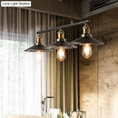 GobekUsa Industrial Metal Saucer Foyer Island Light with Pulley - 3 Black Hanging Lights