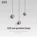 GobekUsa Cement Chandelier: Industrial Style Pendant Lamp, Retro Modern Decor, 5W Star Fixture