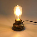 GobekUsa Industrial Pipe Style Night Light Table Lamp, Wrought Iron Accent in Bronze