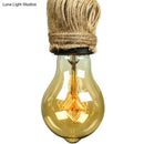 GobekUsa Adjustable Rope Exposed Island Light - Retro Industrial 5/6-Light - Beige/Light Yellow