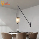 GobekUsa Industrial Retro Swing Arm LED Wall Lamp for Restaurant Loft Decor