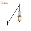 GobekUsa Industrial Retro Swing Arm LED Wall Lamp for Restaurant Loft Decor
