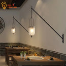 GobekUsa Industrial Retro Swing Arm LED Wall Lamp for Restaurant Loft Decor