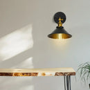 Industrial retro loft wall sconce – bedroom brass accent light by Decorbites