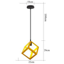Industrial retro multi color iron pendant light kitchen dining room by Decorbites