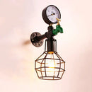 Industrial retro wall light green faucet lamp for living room by Decorbites