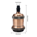 Industrial rose gold & black e27 lamp holder 5 pack kitchen light by Decorbites