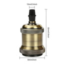 Industrial rose gold & black e27 lamp holder 5 pack kitchen light by Decorbites