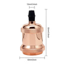 Industrial rose gold & black e27 lamp holder 5 pack kitchen light by Decorbites