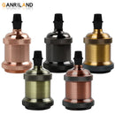 Industrial rose gold & black e27 lamp holder 5 pack kitchen light by Decorbites