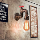 GobekUsa Iron Water Pipe Wall Lamp E27 Loft Bar Lighting Fixtures