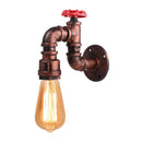GobekUsa Iron Water Pipe Wall Lamp E27 Loft Bar Lighting Fixtures