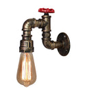 GobekUsa Iron Water Pipe Wall Lamp E27 Loft Bar Lighting Fixtures
