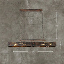 GobekUsa Metal Shade 4-Light Prism Island Pendant for Restaurant Decor