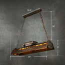 GobekUsa Metal Shade 4-Light Prism Island Pendant for Restaurant Decor