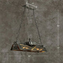 GobekUsa Metal Shade 4-Light Prism Island Pendant for Restaurant Decor