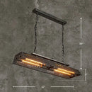 GobekUsa Metal Shade 4-Light Prism Island Pendant for Restaurant Decor