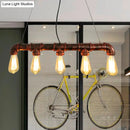 GobekUsa Industrial Rustic Water Pipe Island Chandelier Light Fixture