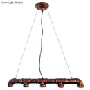 GobekUsa Industrial Rustic Water Pipe Island Chandelier Light Fixture