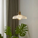 GobekUsa Scalloped Edge Glass Pendant Ceiling Light for Restaurants - Industrial Style