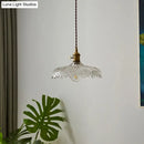 GobekUsa Scalloped Edge Glass Pendant Ceiling Light for Restaurants - Industrial Style