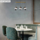 GobekUsa Industrial Smoke Glass Island Lighting 6/8/10-Light Nickel/Bronze LED Pendant Fixture