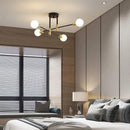 GobekUsa Industrial Sputnik Chandelier Semi Flush Ceiling Light for Kitchen Dining Bedroom