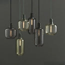 GobekUsa Industrial Stained Glass Pendant Lamp LED Hanging Lights for Dining & Living Room