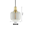 GobekUsa Industrial Stained Glass Pendant Lamp LED Hanging Lights for Dining & Living Room