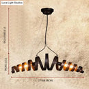 GobekUsa Industrial Style 2-Head Spiral Metal Pendant Lamp for Cafe and Bar Lighting in Rust