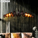 GobekUsa Industrial Style 2-Head Spiral Metal Pendant Lamp for Cafe and Bar Lighting in Rust