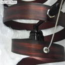 GobekUsa Industrial Style 2-Head Spiral Metal Pendant Lamp for Cafe and Bar Lighting in Rust