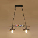 GobekUsa Industrial Style Hanging Light with Metal Black Finish and Billiard Ball Deco
