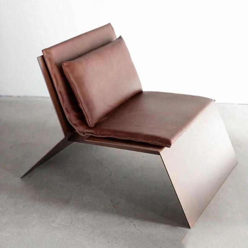 Industrial Style Leather Lounge Chair