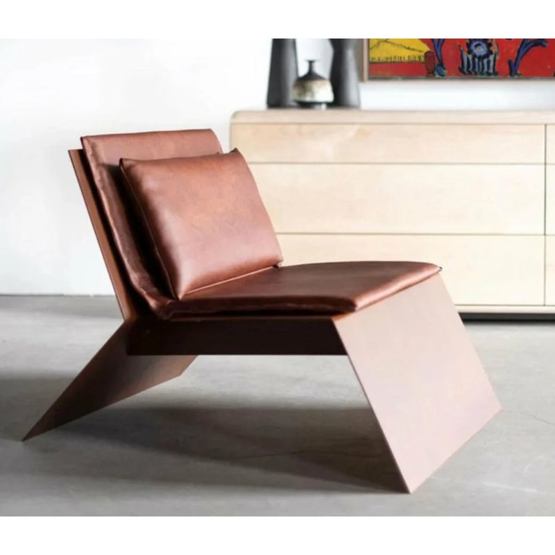 Industrial Style Leather Lounge Chair