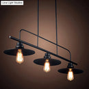 GobekUsa Industrial Style Metal Black Cone Pendant Chandelier - Island Lighting Fixture
