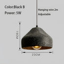 GobekUsa Industrial Style Pendant Chandelier, Grey/Black E27 Lamp for Bedroom, Coffee Shop, Bar