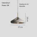 GobekUsa Industrial Style Pendant Chandelier, Grey/Black E27 Lamp for Bedroom, Coffee Shop, Bar
