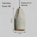 GobekUsa Industrial Style Pendant Chandelier, Grey/Black E27 Lamp for Bedroom, Coffee Shop, Bar