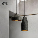 GobekUsa Industrial Style Pendant Chandelier, Grey/Black E27 Lamp for Bedroom, Coffee Shop, Bar
