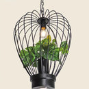 GobekUsa Industrial Style Planting Birdcage Chandelier Pendant Lamp