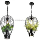 GobekUsa Industrial Style Planting Birdcage Chandelier Pendant Lamp