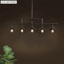 GobekUsa Industrial Style 3/5-Head Pendant Lighting with Cone Shade and Red Valve in Rust Finish