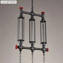 GobekUsa Industrial Style Tubular Metal Island Pendant Light - Black - Set of 2/3 - Perfect for Restaurants